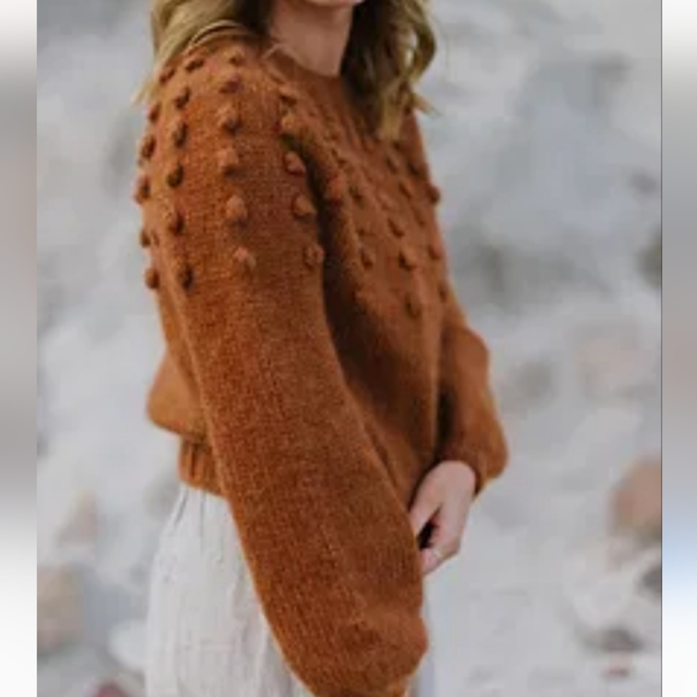 Women Miss Renfren Hand Crocheted Long Sleeve Cardigans Sweater - Picture 1 of 7